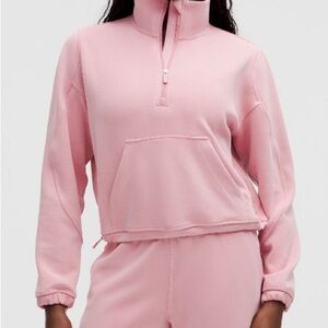 Pink Quarter-Zip Sweatshirt